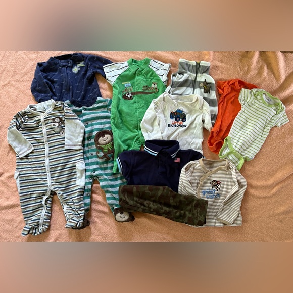 Assorted Boys Clothing 0-3 Months, 11-Piece Bundle - Picture 1 of 9